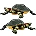 2 Pieces Plastic Turtles Brazilian Turtle Red-Eared Slider Turtle Figures Fun Toys Ponds and Aquarium Decorations Educational Toys for Boy Girl