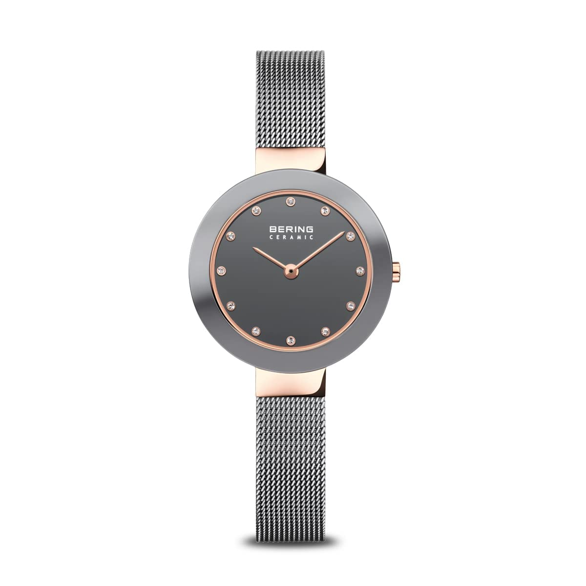 BERING Women Analog Quartz ceramic collection Watch with stainless steel Strap and Sapphire Crystal 11429-369