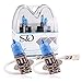 S&D 2 X H3 100W 12V Car Headlight Lamp Halogen Light Super Bright Fog Xenon Bulb White