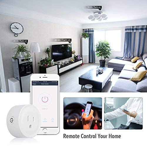 ZYC Smart Plug Compatible with Amazon Alexa Google Home IFTTT Wifi enabled Remote Control your Devices from Anywhere Mini Smart Socket no Hub Required 2 Pack