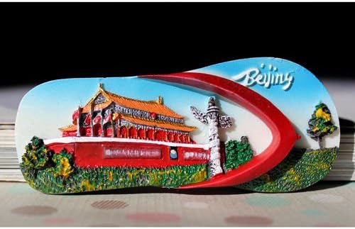 SOUVENIR Tiananmen Square , Beijing ,China 3D RESIN Slipper design FRIDGE MAGNET