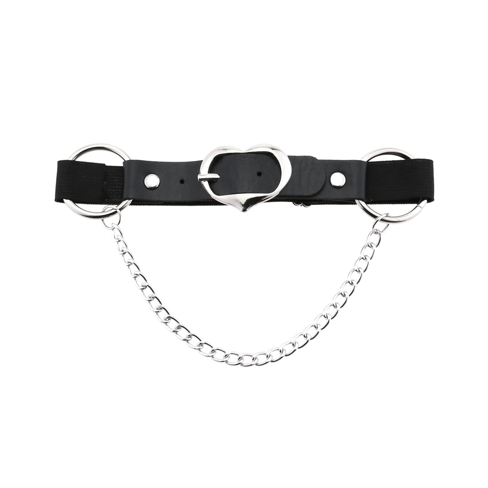 alisikee 2PCs Heart Leg Garter with Chain, Adjustable Thigh Garters for Girls Birthday Valentine Gift