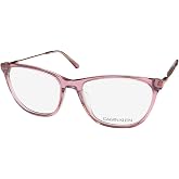 Calvin Klein Ck18706 Cat Eye Eyeglass Frame/Glasses Hip &amp; Chic Authentic Eyewear From American Designer [53-16-135, crystal mauve laminate]