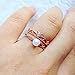 Gieschen Jewelers 'Lace X' 14K Rose/White Gold-Plated Simulated Pearl Ring