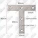 Alise T Flat Brackets,Corner Bracket Corner Brace Mending Plate Repair 80mm x 80mm Stainless Steel Flat Braces for Wood Tables, Chairs, Sofas, Beds, Cabinets, Doors and Windows,Brushed,Pack of 10