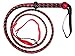 6 ft 4 plait Red and Black Real Leather BULL WHIP Whip Custom made Bullwhips