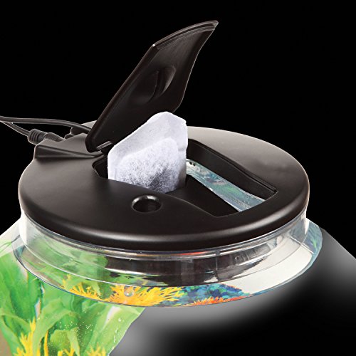 Koller Products AquaView 3Gallon Fish Tank with Power Filter and LED