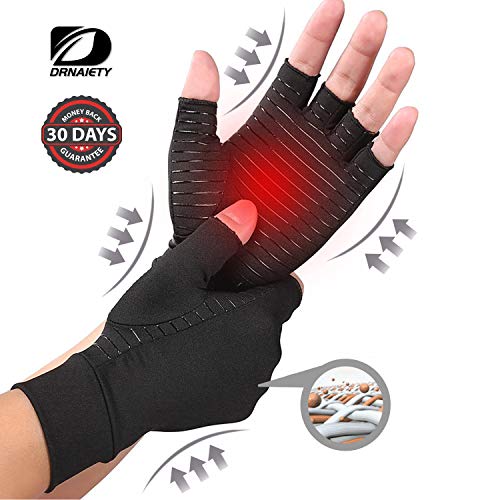Compression Gloves for Arthritis Medical Copper Arthritis Gloves. Copper Infused Fit Gloves for Women/Men. Relieving Pain in The Treatment of Rheumatoid Arthritis, RSI Osteoarthritis, Tendinitis (S) - Thumbnail 7