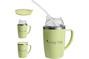 Adult Sippy Cup, 3 in 1 Sippy Cup for Adults, 350ml Anti Choke Spill Proof Cups with Lid and 30cm Straw for Elderly Disabled 