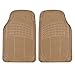 BDK All Weather Rubber Floor Mats for Car SUV & Truck - 4 Pieces Set (Front & Rear), Trimmable, Heavy Duty Protection