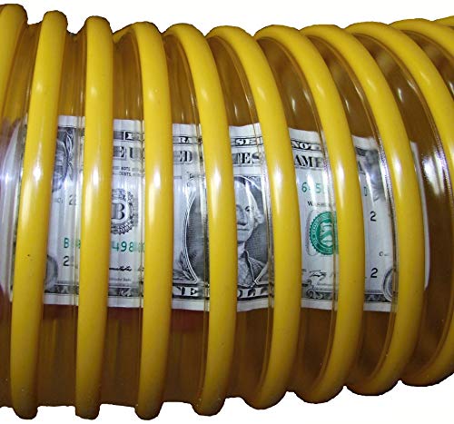 Leaf Vacuum Collection Yard Hose (8 inch x 12 feet) | Clear Urethane .030" Wall