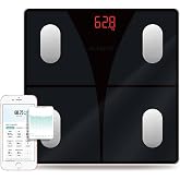 NUTRI FIT Scale for Body Weight &amp; Fat Digital Bathroom Smart Scale Sync App | Scan Body Composition, Bluetooth Sync, Backlit Display, Max 400lb, 0.1lb Steps, Scale for BMI Muscle, Health Track, Baby Mode