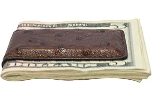 Real Leather Creations Magnetic Money Clip for Men Exotic Money Clip for Men, Slim Money Clip Holds 10 to 12 Bills.