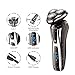 SURKER Electric Shaver For Men Rechargeable Rotary Shaver Razor Beard Trimmer Nose Ear Trimmer 3 in 1 Cordless Waterproof USB Fast Charging