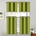 NICETOWN Fresh Green Curtains for Window - Easy Care Home Decor Curtain Panels with Grommet-Top (29W by 36L + 1.2 inches Header, Fresh Green, 2 Panels)