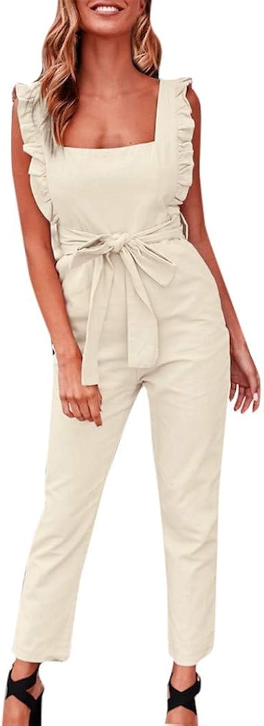 white linen jumpsuit amazon