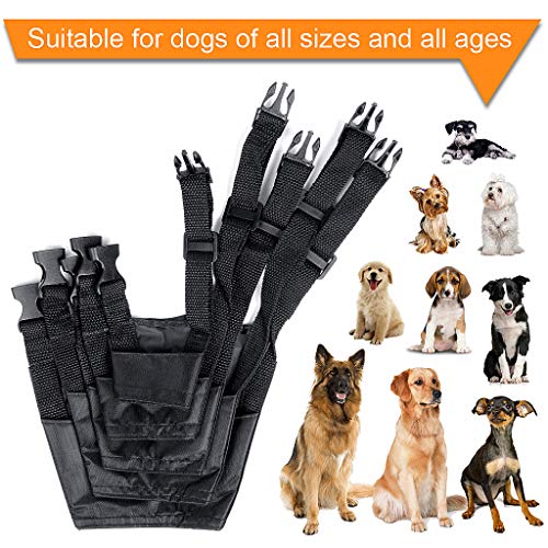 ewinever 5Pcs/Set Adjustable Breathable Safety Small Medium Large Extra Dog Muzzles for Anti-Biting Anti-Barking Anti-Chewing Safety Protection(Black) - Thumbnail 6