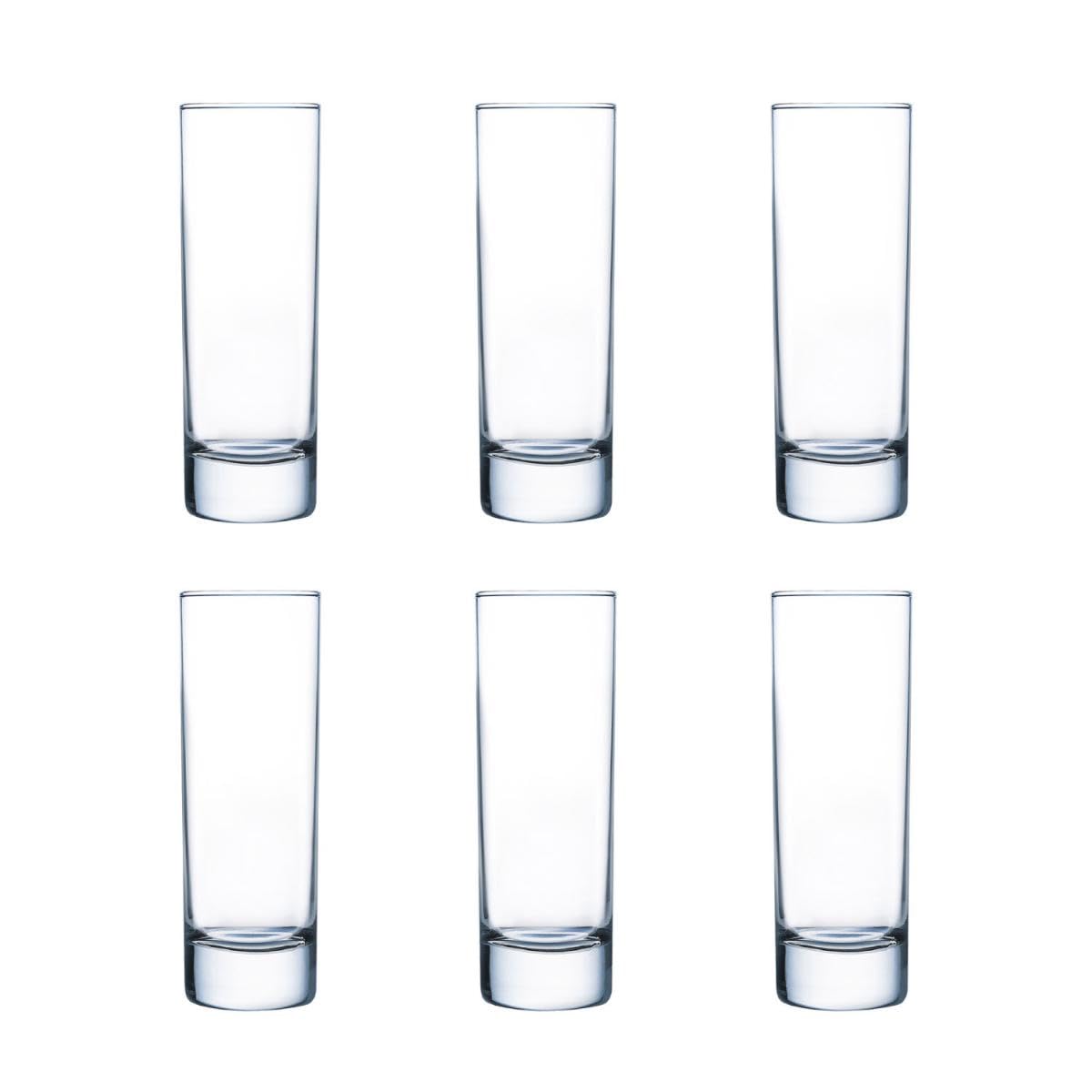 Arcoroc Islande Tubo Hiball Tumblers 7.75oz / 220ml, Pack of 6