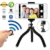 Phone Tripod Cell Phone Stand with Bluetooth Camera Remote and Phone Holder for iPhone X 8/8s 7 7 Plus 6s Plus 6s 6 SE Samsung Galaxy S8 Plus S8 Edge S7 Action Camera GoPro/ Akaso more