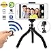 Phone Tripod Phone Stand with Bluetooth Camera Remote and Phone Holder for iPhone X 8/8s 7 7 Plus 6s Plus 6s 6 SE Samsung Galaxy S8 Plus S8 Edge S7 Action Camera GoPro/Akaso More (BLACK6)