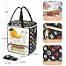 Tophie Lunch Bag Insulated Lunch Box Cooler Bag Water-resistant Thermal Lunch Bag for Women and Girls with Shoulder Strap Soft PU Leather Lunch Tote Bag for Work/School/Picnic(Flower)