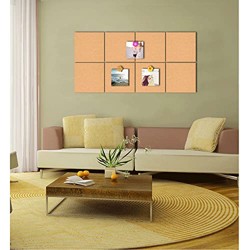 Nisorpa 12 Pack Square Cork Board 12" x 12" Cork Board Squares 1/2