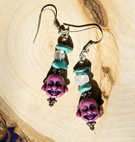 Tibetan Laughing Buddha Earrings