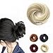 FESHFEN Scrunchy Scrunchie Hairpieces Elastic Messy Hair Bun Ponytail Hair Extensions Wig Drawstring-14H613 Light Ash Brown & Bleach Blonde