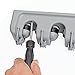 Newdora Mop Broom Holder Broom Organizer Key Rack Towel Hooks 5 Non-slip with 6 Hooks Wall Closet Mounted Organizer Brooms Mops Rakes Garage Storage Organization Systems