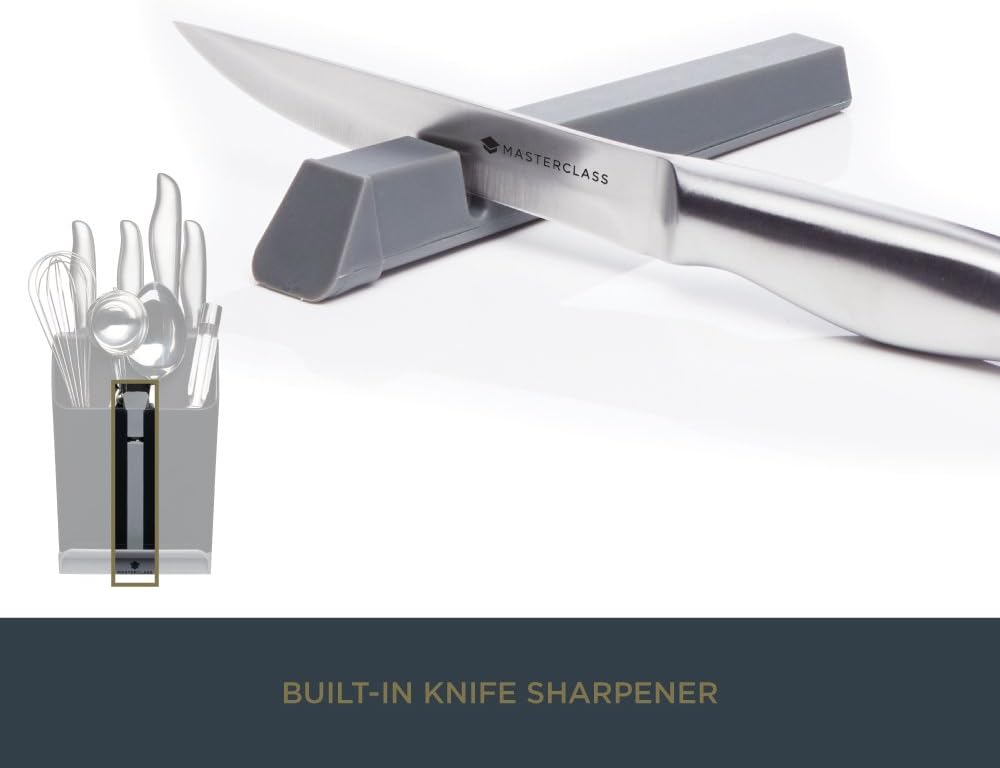 MasterClass Smart Space All-in-1 Knife Block and Utensil Holder with Ceramic Knife Sharpener - Image 5