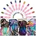 Hair Chalk Pen,12 Colorful Temporary Hair Chalks For Kids And Girls, Salon Washable Hair Dye Chalk, Non-Toxic Hair Chalk Set -Best Gift For Birthday,Party, Cosplay (Included 6 Pcs Disposable Gloves)