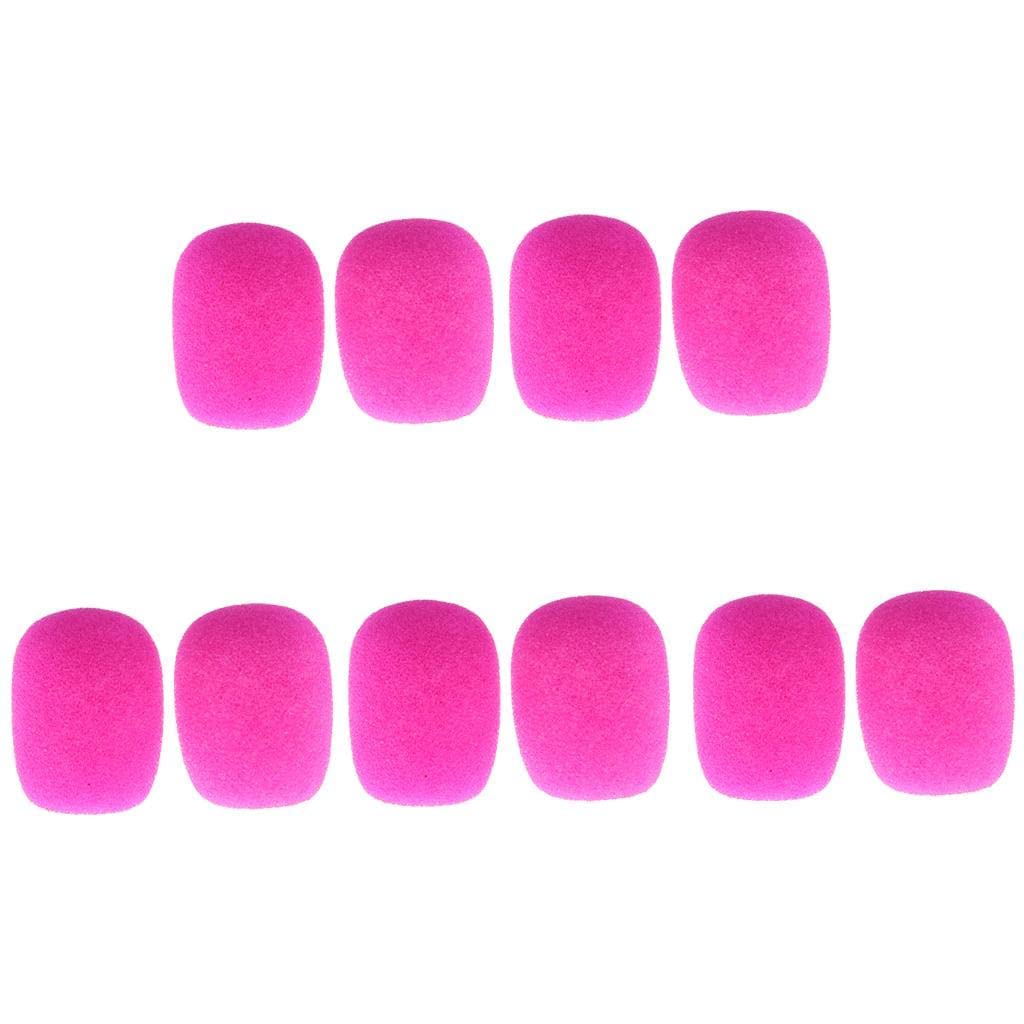 zalati Lapel Headset Windscreen 10pcs Mini-size Microphone Windscreen - Rose Red