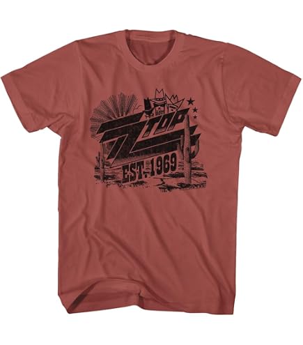 Amazon.com: ZZ Top Rock Band Music Group Distressed Faded Logo