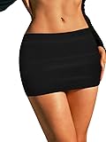 Sweet Hearts Black Mini Skirt for Women- Above Knee