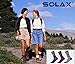 SOLAX Merino Wool Hiking & Walking Socks for Women Crew Trekking, Outdoor, Cushioned, Breathable 3 Pack(M, Asst57)