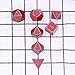 HESTYA Metal Dices Set Polyhedron Dice Compatible with Dungeons and Dragons, Role Playing Math Teaching Table Games Solid Zinc Alloy with Enamel Dice with Storage Bag