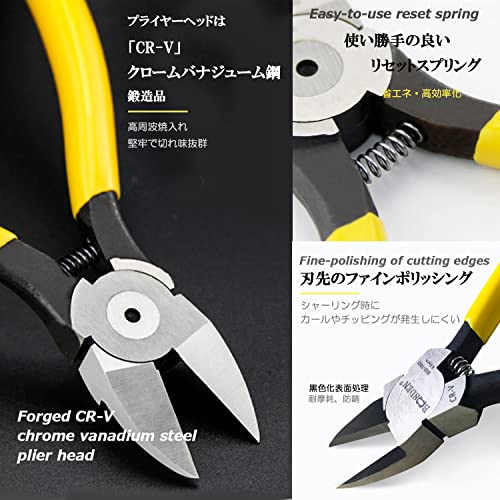BOOSDEN Wire Cutters 2 Pack,6 inch Side Cutters, Flush Cutters, Ultra
