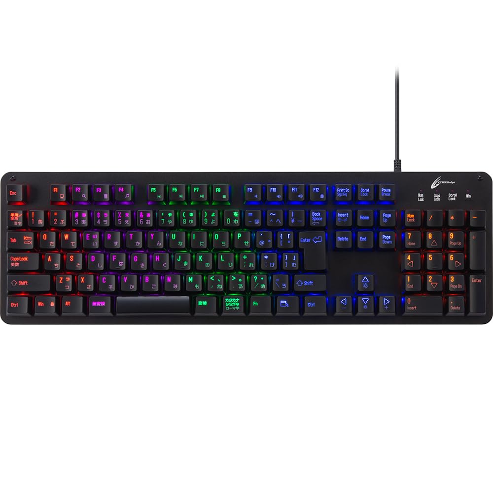 CYBER ゲーミングキーボード ブラックの商品画像