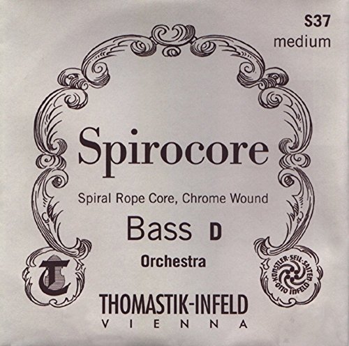 Thomastik Einzelsaite fuer Kontrabass 1/2 Spirocore - E-Saite Spiralkern, Chrom umsponnen, Orchesterstimmung, mittel