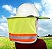 Hard Hat Sun Shield - High Visibility, Reflective, Full Brim Mesh Sun Shade Protection, Hard Hat Shade, Neck Shade, Hardhat Accessory (Yellow/Lime)