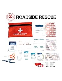 Roadside Kit de asistencia de emergencia por Roadside Rescue Paquete de 104 piezas premium y bolsa resistente Kit de coche, camión y RV