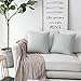 Home Brilliant Linen Pillow Covers 18x18 Decorative Throw Pillow Cover Burlap Lined for Couch Bench Patio Sofa, 2 Pack, 18x18 inch(45x45cm), Light Grey