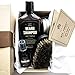 Big Forest Beard Treatment Kit - Shampoo 9 oz, Oil 1 oz, Balm 2 oz, Brush - Wood Scent - 100% Natural and Organic Growth Care Products in Premium Gift Box
