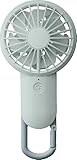 リズム時計工業(Rhythm) 携帯扇風機 ブルー 【改良】 USBファン 充電式 カラビナ 小型 強力 DCブラシレス 9ZF028RH04 17.7x8.5x3.5cm