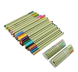 Finecolor Fineliner Color Pens set, Set of 48 Assorted Colors Pens 0.3mm with Plastic Pen Case/Water Base Ink Pens