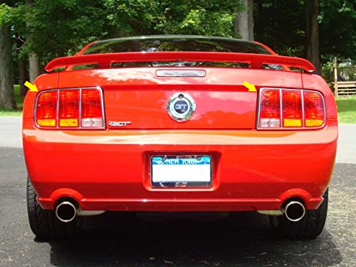 MUSTANG 2005-2006 FORD (2 Pc: Stainless Steel Taillight Ring Accent Trim - 8.625" wide', 2-door) TR45351:QAA