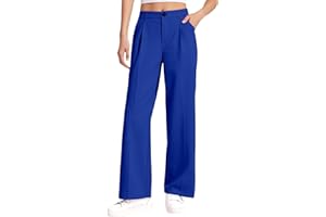 Girls School 𝐔niform Pants Adjustable Elastic Waist Pants with Pockets Teen Kids Straight Wide Leg Comfy Clothes