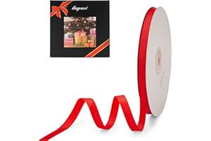 LIUYAXI 1/4" X 50 Yards Solid Red Grosgrain Ribbon, Perfect for Crafts, Wedding Decor, DIY Hair Accessories, Sewing, Gift Package Wrapping and More
