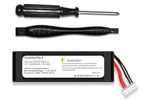 BOANV [5000mAh] Battery for JBL Flip 4, High Capacity Replacement Batteries Compatible with JBL flip 4, Batteries for Flip 4 Special Edition Bluetooth Speaker, P/N GSP872693 01