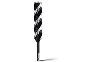 1-3/8" x 12" Auger Drill Bit for Wood,Hex Shank Tri Flute Wood Drill Bit for Soft and Hard Wood,Plastic,Drywall and Composite